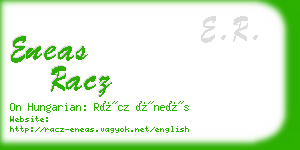 eneas racz business card